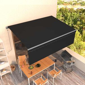 vidaXL Automatiniu būdu i&scaron;traukiama markizė, antracito, 4x3m