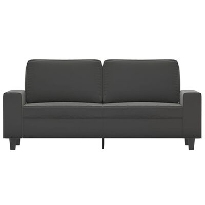 vidaXL Dvivietė sofa, tamsiai pilka, 140cm, mikropluošto audinys