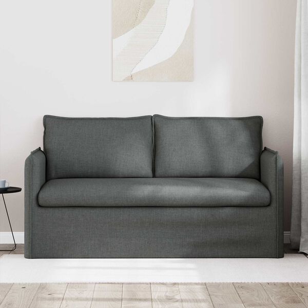 vidaXL Sofa Tamsiai pilka 156 x 82 x 85 cm audinys