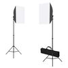 vidaXL Fotostudijos komplektas su šviesdėžėmis, fonu ir reflektoriumi