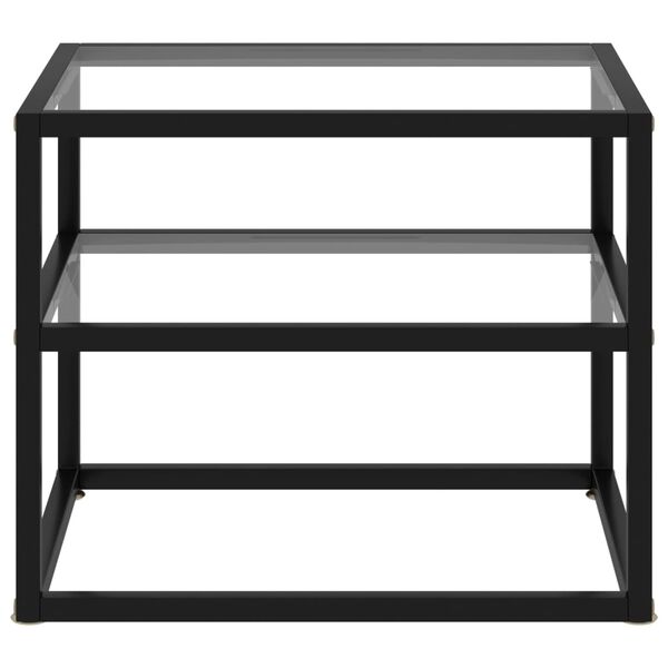 vidaXL Konsolinis staliukas, skaidrus, 50x40x40cm, grūdintas stiklas