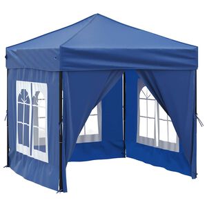 vidaXL Proginė palapinė su &scaron;oninėmis sienomis, mėlyna, 2x2m