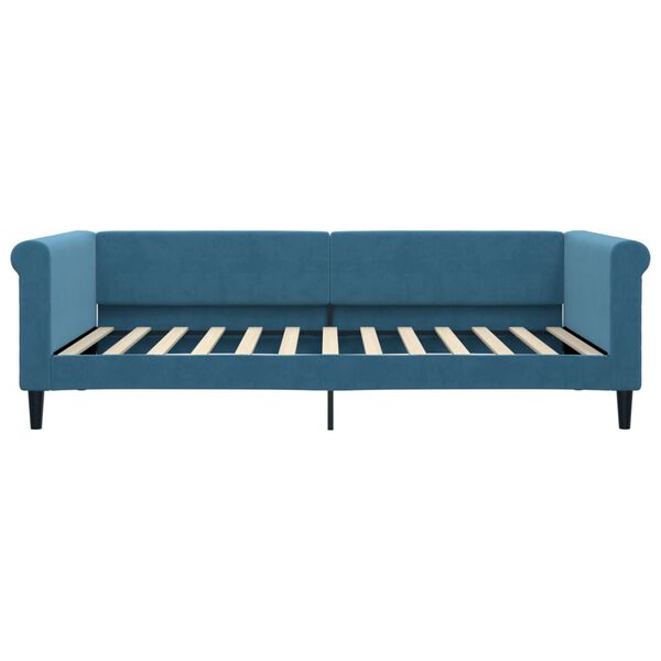 vidaXL Sofa, mėlynos spalvos, 100x200cm, aksomas