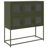 vidaXL &Scaron;oninė spintelė, alyvuogių, 100,5x39x107cm, plienas