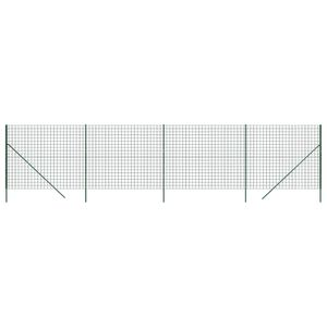 vidaXL Vielinė tinklinė tvora, žalia, 1,8x10m, galvanizuotas plienas