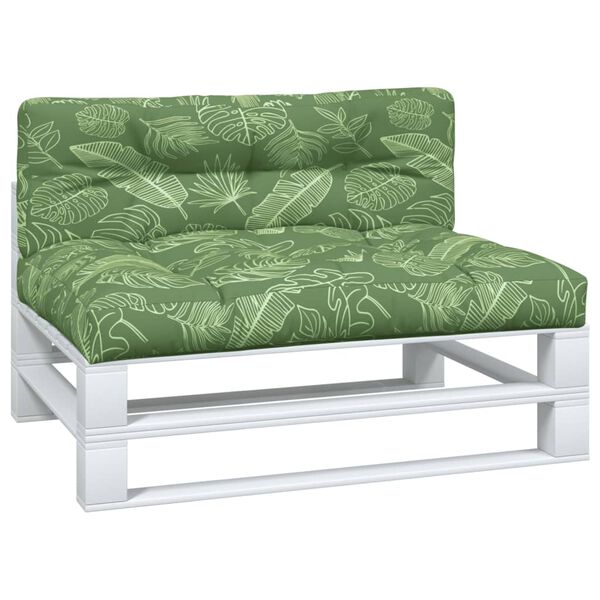 vidaXL Palečių pagalvėlės, 2vnt., audinys, su lapais