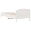 vidaXL Lovos rėmas be čiužinio, baltas, 90x200cm, pušies masyvas