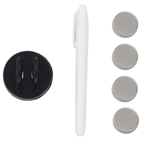 vidaXL Prie sienos montuojama magnetinė lenta, stiklinė, juoda,60x40cm