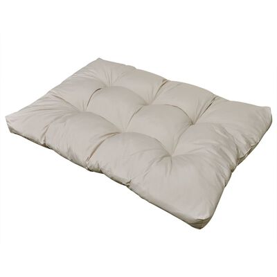vidaXL Sėdynės pagalvėlė, paminkštinta, balta, 120x80x10cm
