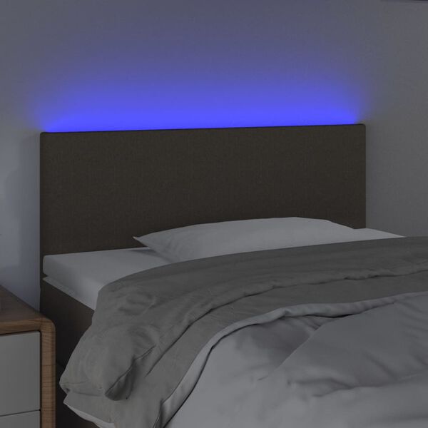 vidaXL Galvūgalis su LED, taupe spalvos, 80x5x78/88cm, audinys