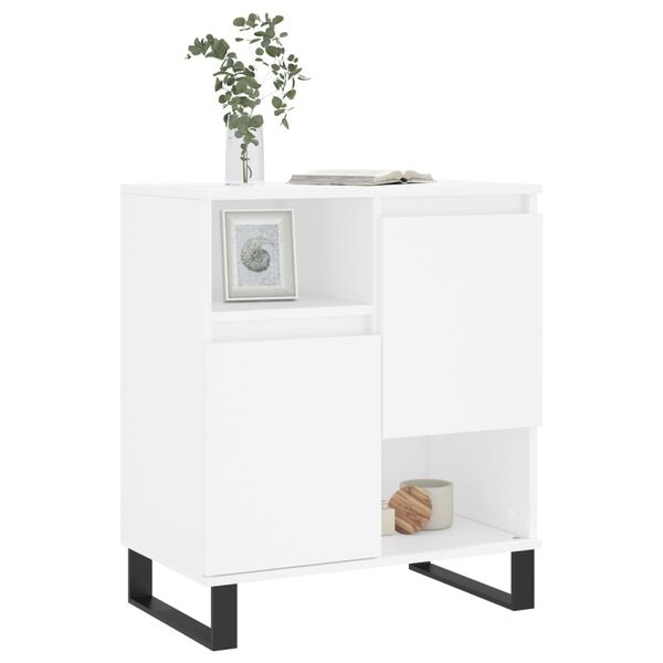 vidaXL Šoninė spintelė, baltos spalvos, 60x35x70cm, apdirbta mediena