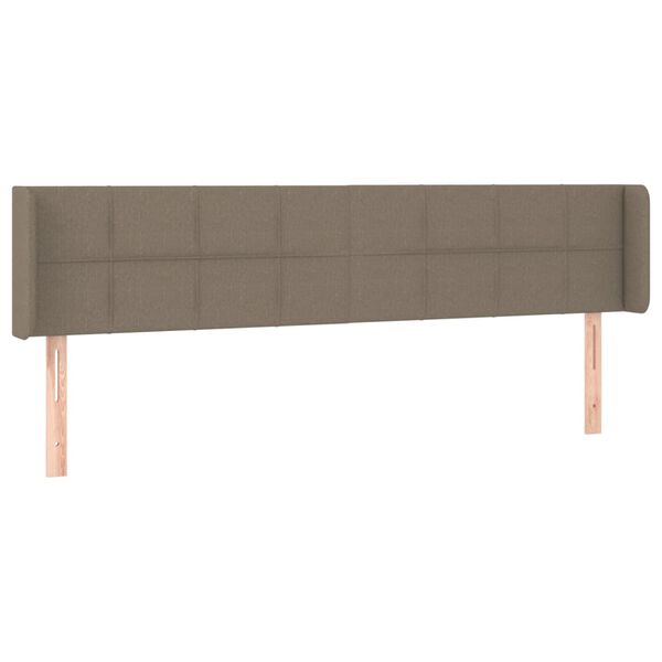 vidaXL Galvūgalis su LED, taupe spalvos, 203x16x78/88cm, audinys
