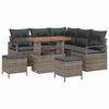 vidaXL Sodo Sofų Rinkinys su pagalve su saugykla 8 pcs Pilka