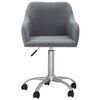 vidaXL Pasukamos valgomojo kėdės, 4vnt., &scaron;viesiai pilkos, audinys