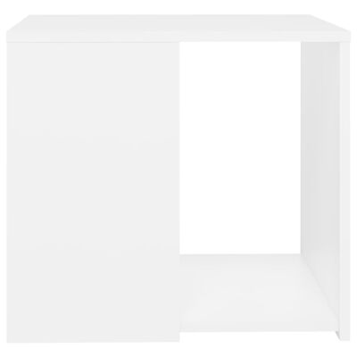 vidaXL Šoninis staliukas, baltos spalvos, 50x50x45cm, MDP