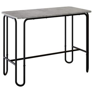 vidaXL Valgomojo stalas 100 x 50 x 75 cm Apdirbta mediena Betono pilka