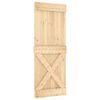 vidaXL Slankios durys NARVIK Natūrali ir juoda 80 x 210 cm (213,5 cm)