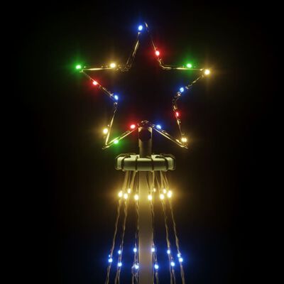 vidaXL Kalėdų eglutė, 230x800cm, kūgio formos, 1134 įvairių spalvų LED