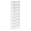 vidaXL CD spinta 2 vnt. Balta 33 x 23,5 x 175 cm Apdirbta mediena
