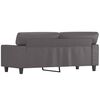 vidaXL Dvivietė sofa, pilkos spalvos, 140cm, dirbtinė oda