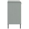 vidaXL Šoninė spintelė su kojomis, pilka, 113x40x77cm, mediena, OSLO
