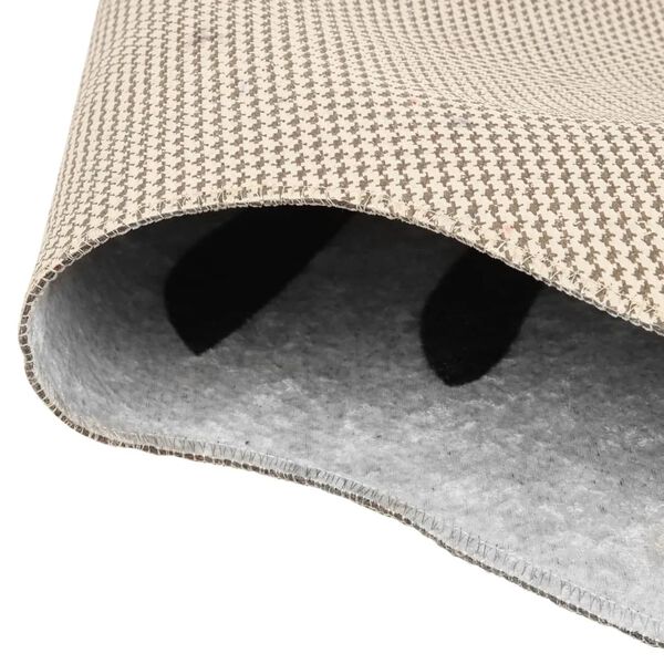 vidaXL Kilimas, juodas ir baltas, 120x170cm, neslystantis, plaunamas