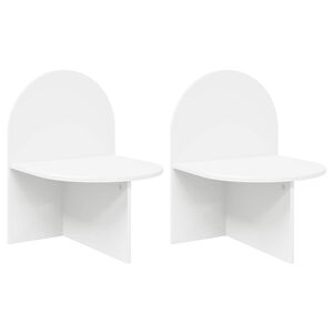 vidaXL Naktinis staliukas 2 pcs Balta 48 x 49 x 65 cm Dirbtinė mediena