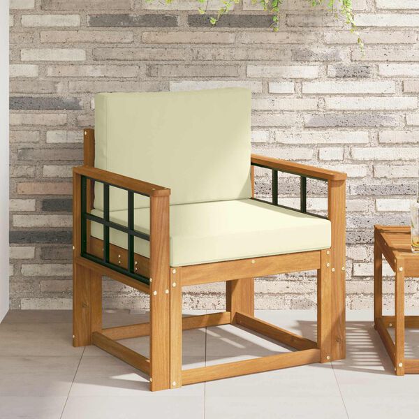 vidaXL Lauko sofos komplektas Tvirta akacijos mediena ir poliesteris