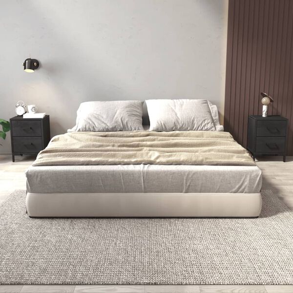 vidaXL Naktinės spintelės, 2vnt., juodos, 36x30x45cm, pu&scaron;ies masyvas