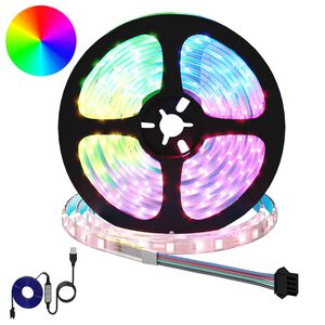 vidaXL LED juosta 2 vnt. Juoda ir permatoma Varis ir plastikas