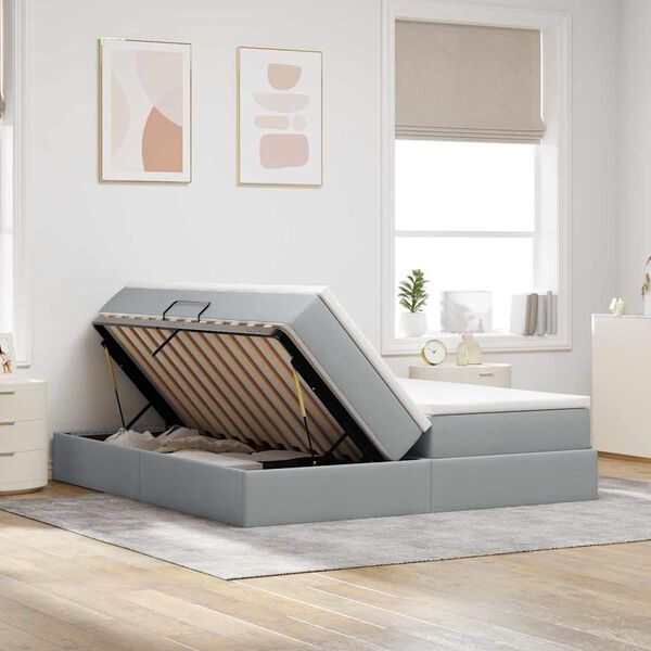 vidaXL Lova su daiktų laikymo vieta ir čiužiniu 180 x 200 cm