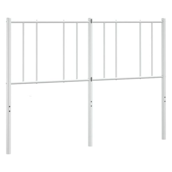vidaXL Metalinis pakaitinis galvūgalis, baltos spalvos, 135cm