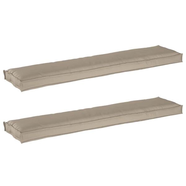 vidaXL Pallet pagalvių rinkinys 2 pcs Taupe 180 x 40 x 8 cm