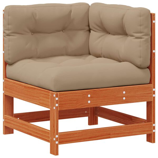 vidaXL Sodo poilsio komplektas 5 pcs Va&scaron;ko Ruda Tvirtas pu&scaron;ies medis