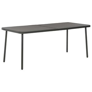 vidaXL Sodo stalas, tamsiai pilkos spalvos, 180x83x72cm, plienas