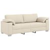 vidaXL Sofa 3 pcs Juoda Lino mišinio audinys
