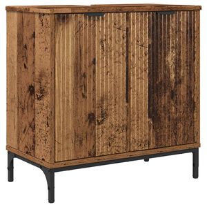 vidaXL Vonios kriauklės spinta Senovinis medis 60,5 x 33,5 x 61 cm