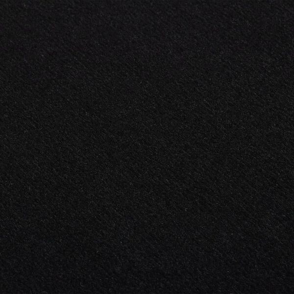 vidaXL Kilimas-takelis, juodos spalvos, 100x500cm, BCF, su ra&scaron;tais