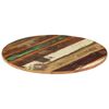 vidaXL Stalviršis, 60cm, medienos masyvas, 15-16mm, apskritas