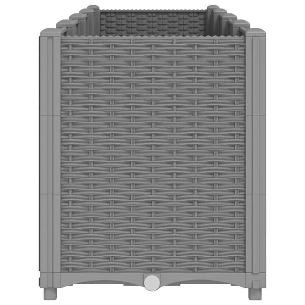 vidaXL Sodo lovelis, &scaron;viesiai pilkos spalvos, 160x40x53cm, PP