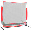 vidaXL Beisbolo tinklas, juodas/raudonas, 215x107x216cm, poliesteris