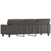 vidaXL Trivietė sofa, pilkos spalvos, 180cm, dirbtinė oda
