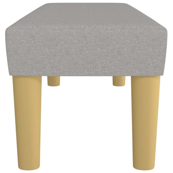 vidaXL Suoliukas, &scaron;viesiai pilkos spalvos, 100x30x30cm, audinys