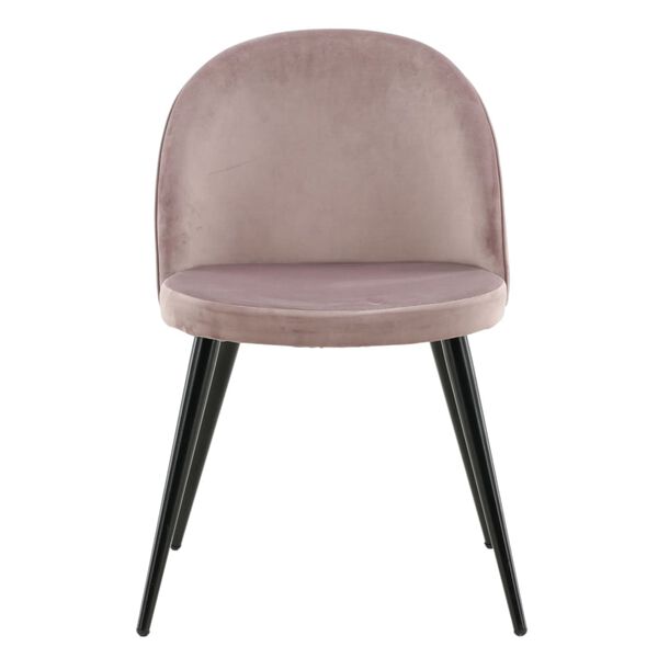 Venture Home Valgomojo kėdės Velvet, 2vnt., juodos/rožinės, aksomas