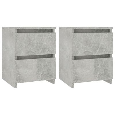 vidaXL Naktinės spintelės, 2vnt., betono pilkos sp., 30x30x40cm, MDP