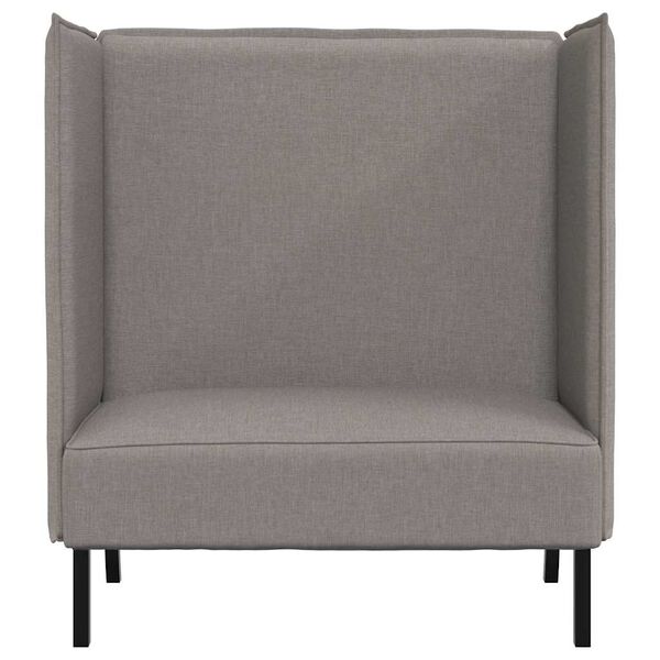 vidaXL Auk&scaron;tos nugaros sofa 101cm Taupe audinys