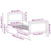 vidaXL Lovos rėmas su galvūgalio Taupe 75 x 190 cm audinys