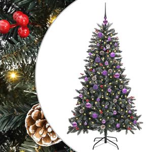 vidaXL Dirbtinė Kalėdų eglutė Žalia 150 cm PVC, plastikas ir plienas