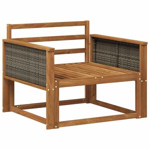 vidaXL Lauko Vidurinis Sofa Kietos akacijos mediena Natūrali