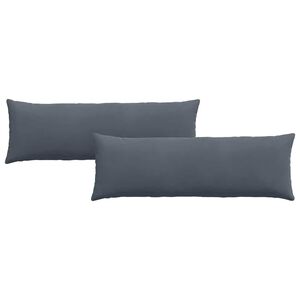vidaXL Sofa Pagalvės 2 pcs Tamsiai pilka 120 x 40 cm